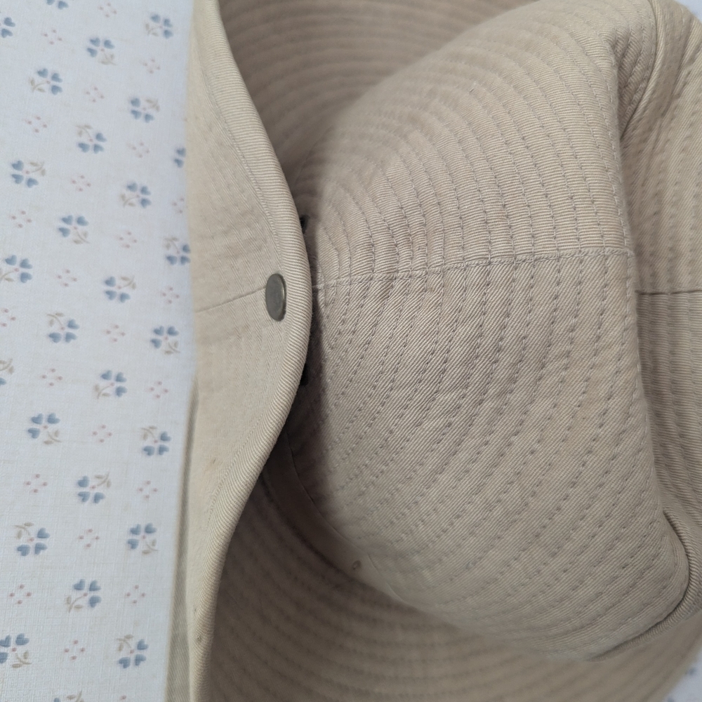 California Sun Valley Banana Republic Tan Wide Brim Sun Hat Snap Tie Safari - Picture 2 of 15